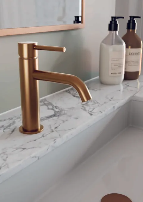 Monomando para lavabo Sirio · serie Sirio · cobre