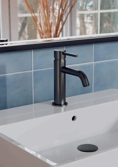 Monomando para lavabo Sirio · serie Sirio · titanio